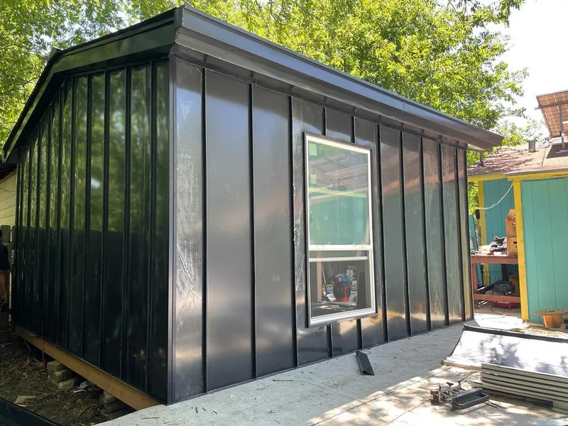 Black standing seam metal wall panels for Metal Roof Installation in Hawthorn Woods